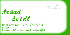 arpad leidl business card